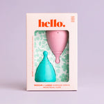 THE HELLO CUP™ - AVERAGE CERVIX CUP - M BLUE + L BLUSH