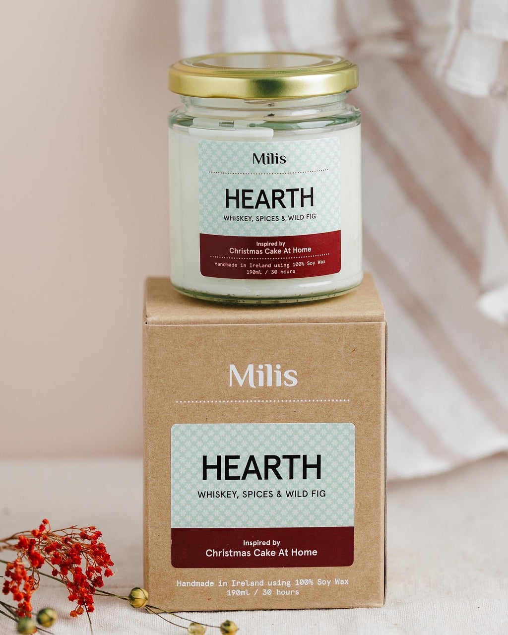 Hearth Soy Candle - Whiskey, Spices & Wild Fig