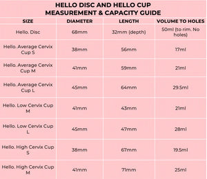 THE HELLO CUP™ - AVERAGE CERVIX CUP - DOUBLE BOX - S LILAC + M BLUE