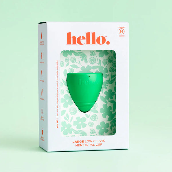Menstrual Cup - Low Cervix - Hello Cup - Plastic Free Period -Reusable –  Ode to Earth