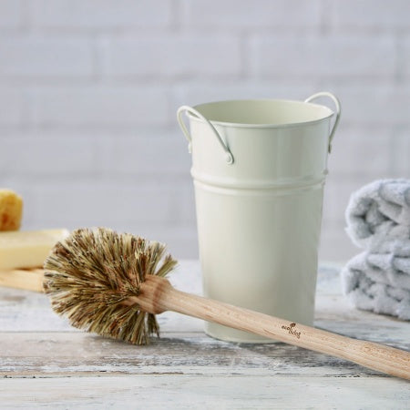 Plastic Free Toilet Brush & Holder Set - Cream